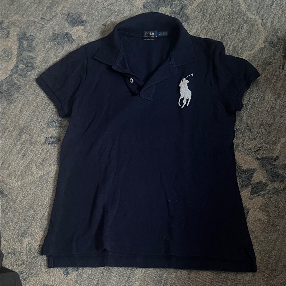 Ralph Lauren Navy Polo with white pony